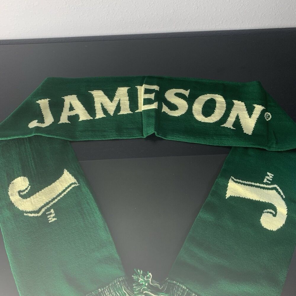 Jameson Irish Whiskey Double Sided Scarf Unisex One Size Man Cave Bar Decor